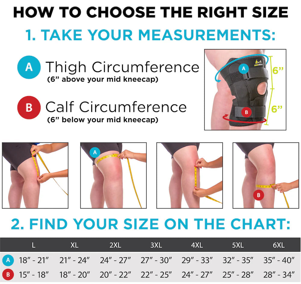 Anti-Slip Knee Brace. Built for Bigger Legs with TwinStrap™