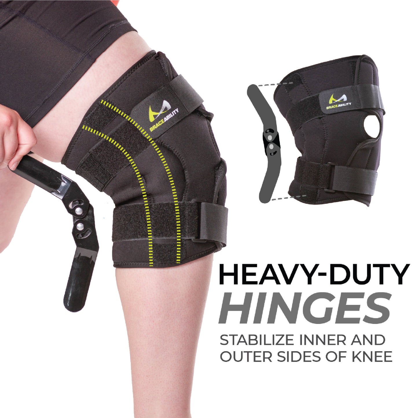 Bariatric Plus Size Hinged Knee Brace | Wraparound Meniscus & Joint Support with Stability Straps