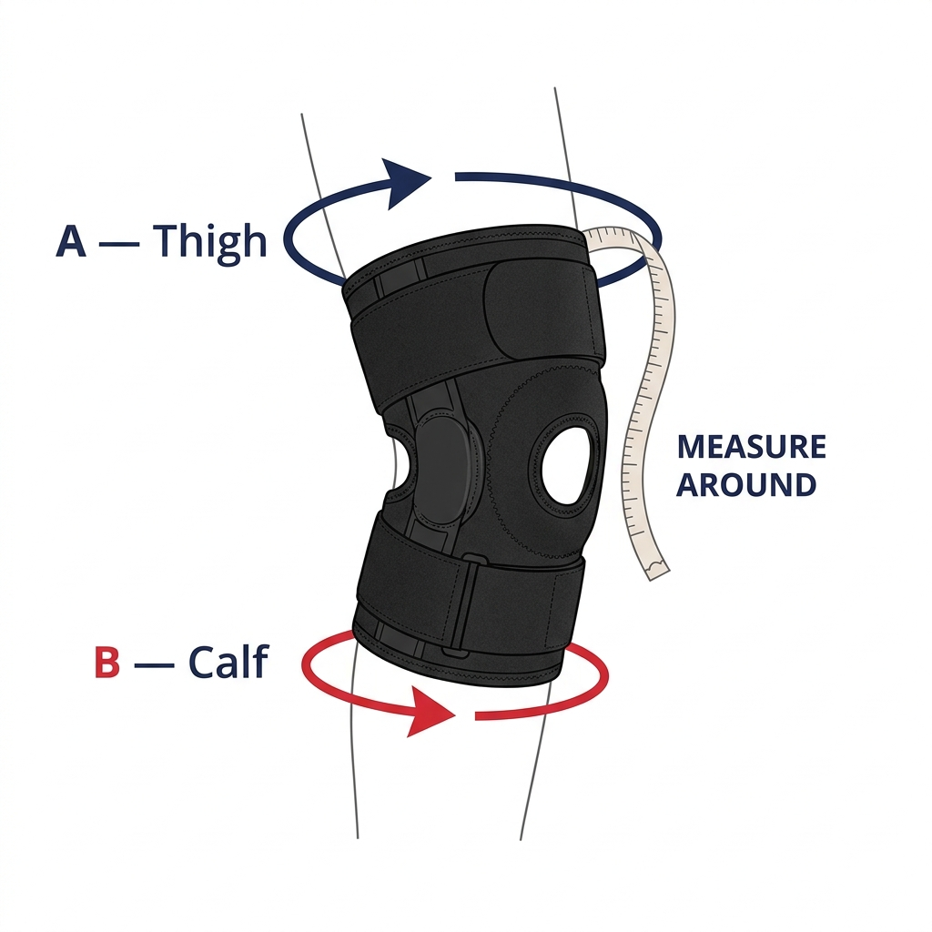Anti-Slip Knee Brace. Built for Bigger Legs with TwinStrap™