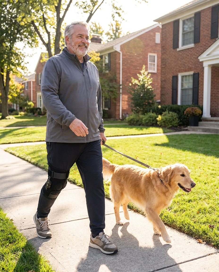 Anti-Slip Knee Brace. Built for Bigger Legs with TwinStrap™